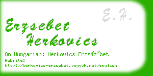 erzsebet herkovics business card